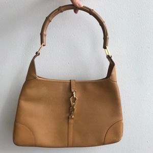 Gucci Vintage Leather + Bamboo Bag